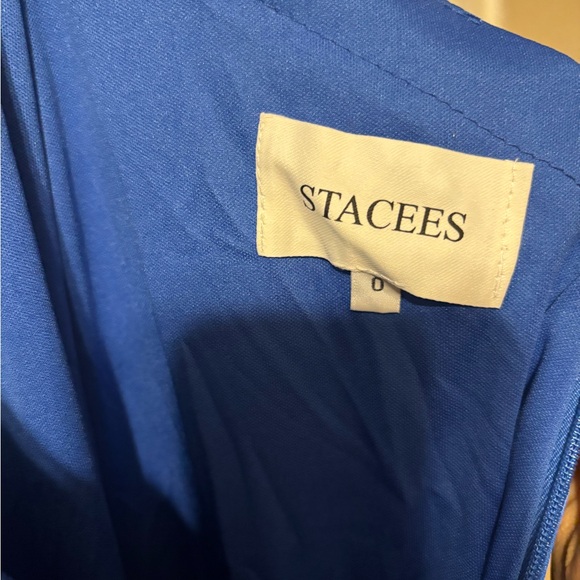 Stacees royal blue satin dress, size 0, with tags. - Picture 4 of 6